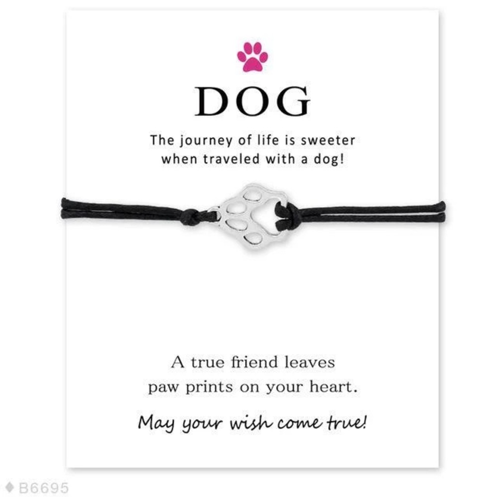 Chic Silver Paw Print Bracelet
